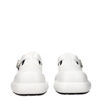 Jil Sander White Leather Slip-On Loafers