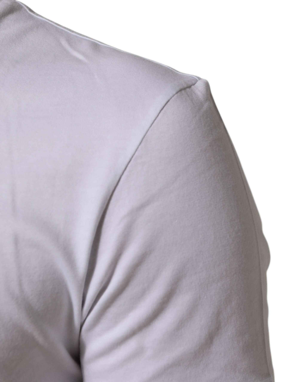 Dolce & Gabbana White Cotton Logo Print Crew Neck Men T-shirt