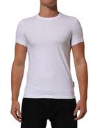 Dolce & Gabbana White Cotton Round Neck Underwear T-shirt