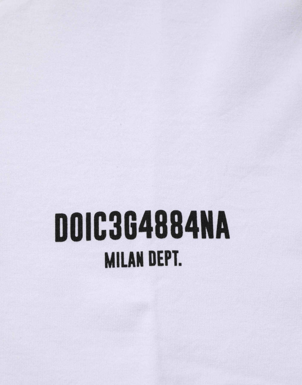 Dolce & Gabbana White Cotton Logo Print Crew Neck T-shirt
