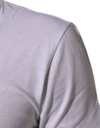 Dolce & Gabbana White Cotton Logo Print Crew Neck T-shirt