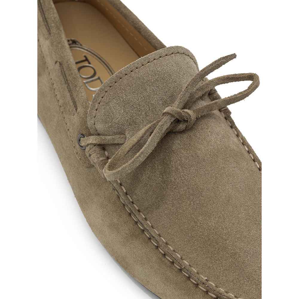 Tod's Beige Suede Leather Moccassin