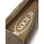 Tod's Beige Suede Leather Moccassin