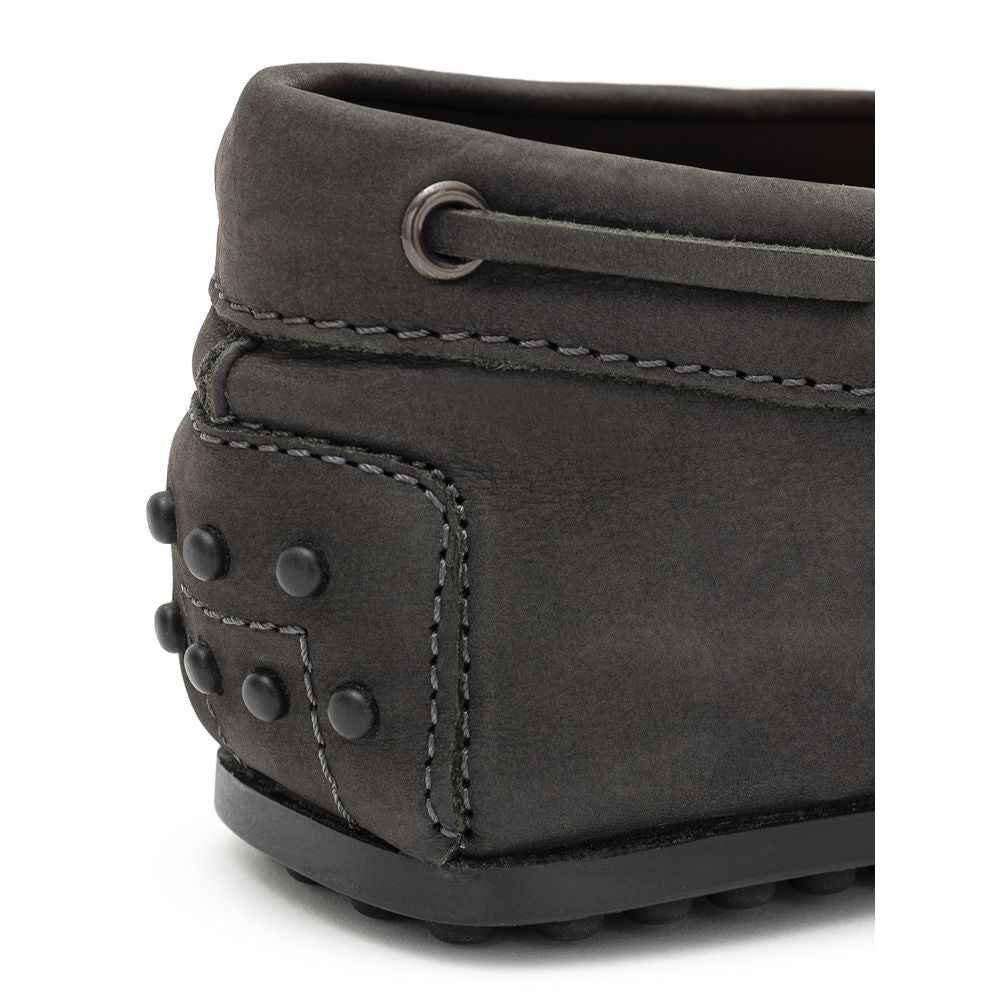 Tod's Gray Nubuc Leather Moccassin