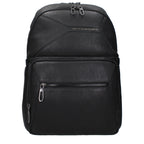 Piquadro Black Leather Backpack