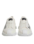 Dolce & Gabbana White Cotton NS1 Low Top Sneaker Shoes