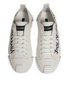 Dolce & Gabbana White Cotton NS1 Low Top Sneaker Shoes