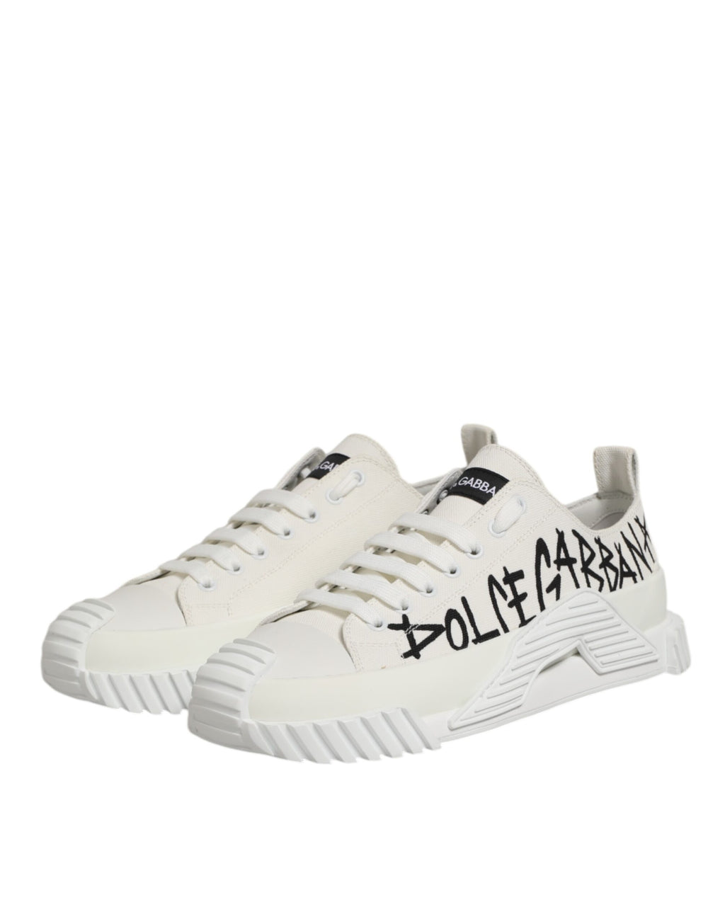 Dolce & Gabbana White Cotton NS1 Low Top Sneaker Shoes