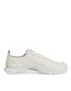 Dolce & Gabbana White Cotton NS1 Low Top Sneaker Shoes