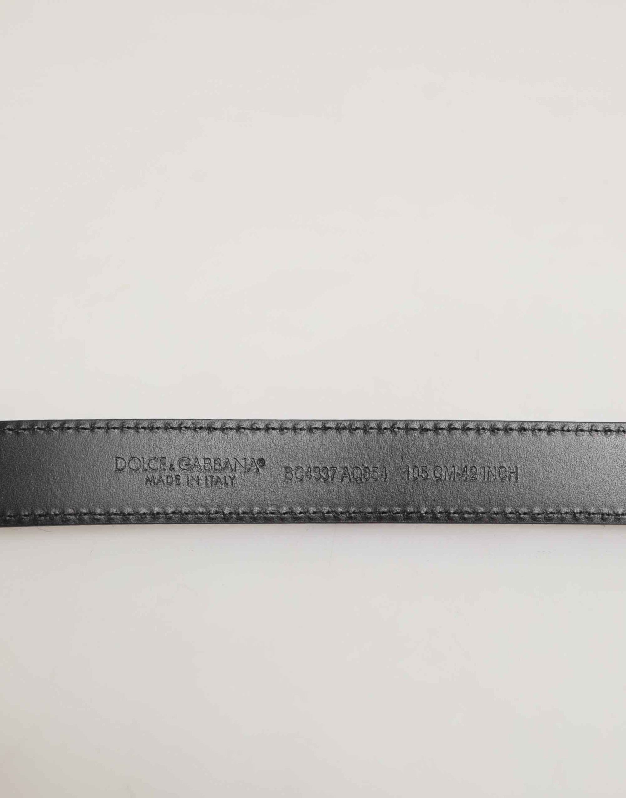 Dolce & Gabbana Red Black Pony Leather Metal Buckle Men Belt