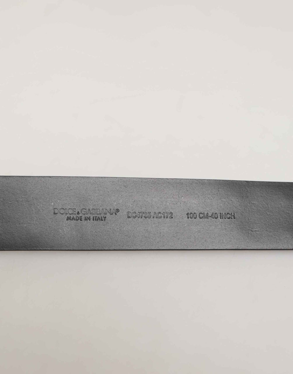 Dolce & Gabbana Black Calf Leather Studded Silver Buckle Belt