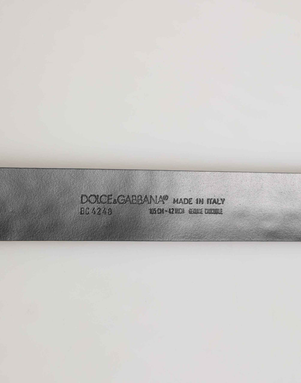 Dolce & Gabbana Black Exotic Leather DG Logo Buckle Belt