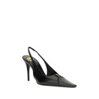 Saint Laurent Black Calf Leather Bos Taurus High Heel Pumps
