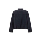 Brunello Cucinelli Blue Fleece Wool Bomber
