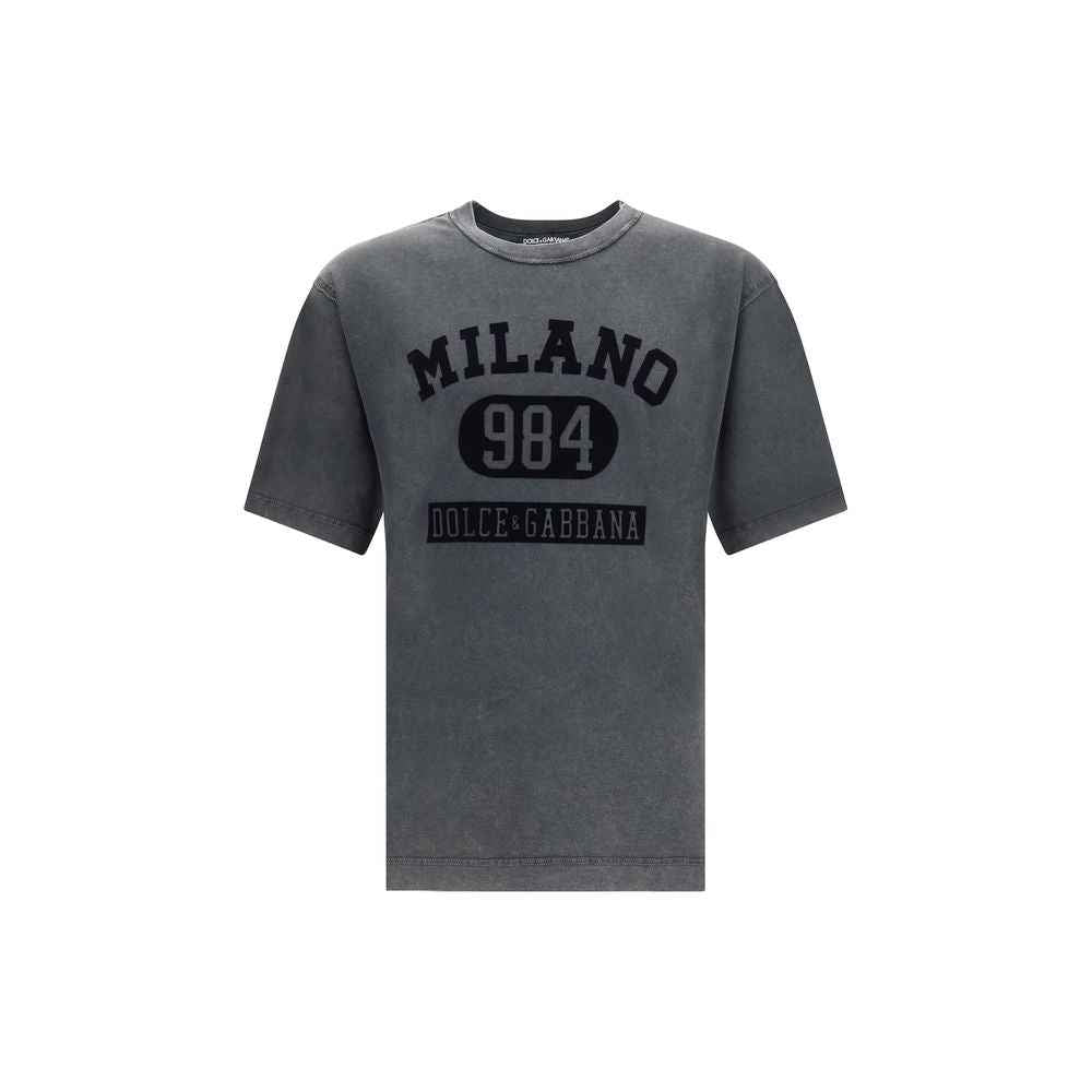 Dolce & Gabbana Cotton T-Shirt with velvety logo