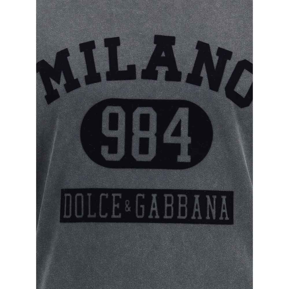 Dolce & Gabbana Cotton T-Shirt with velvety logo