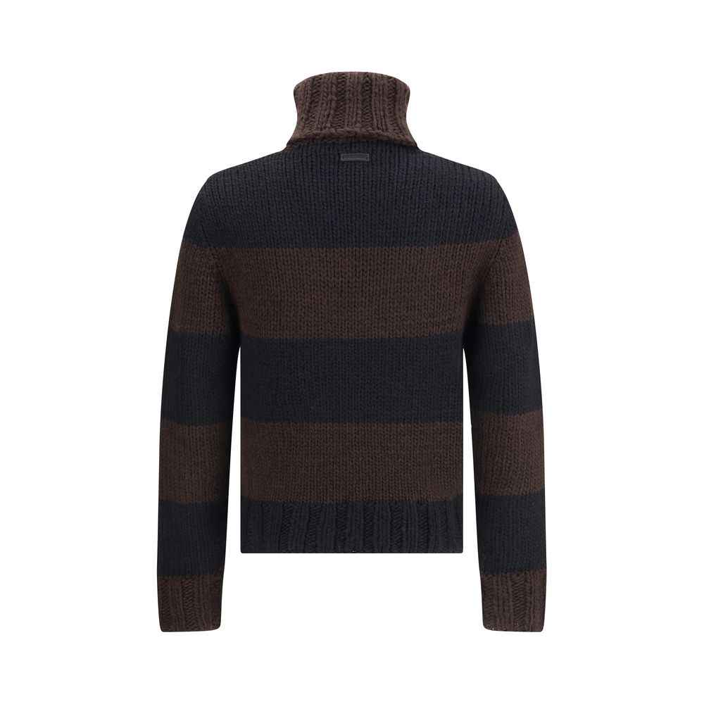 Dolce & Gabbana Striped Wool-Blend Turtleneck