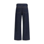 Khaite Blue Cotton Relaxed Fit Jeans