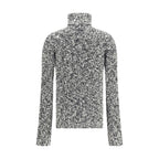 Dolce & Gabbana White Fleece Wool Turtleneck