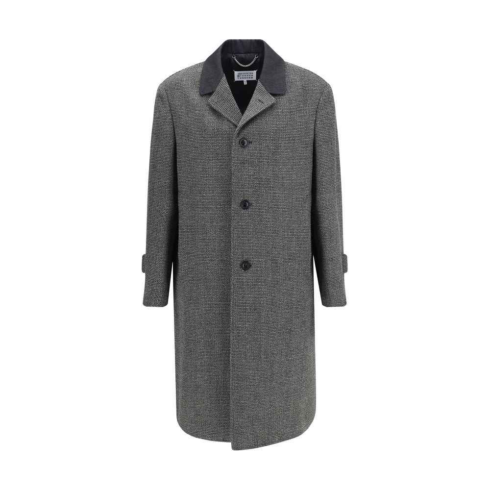 Margiela Single-breasted coat in virgin wool blend
