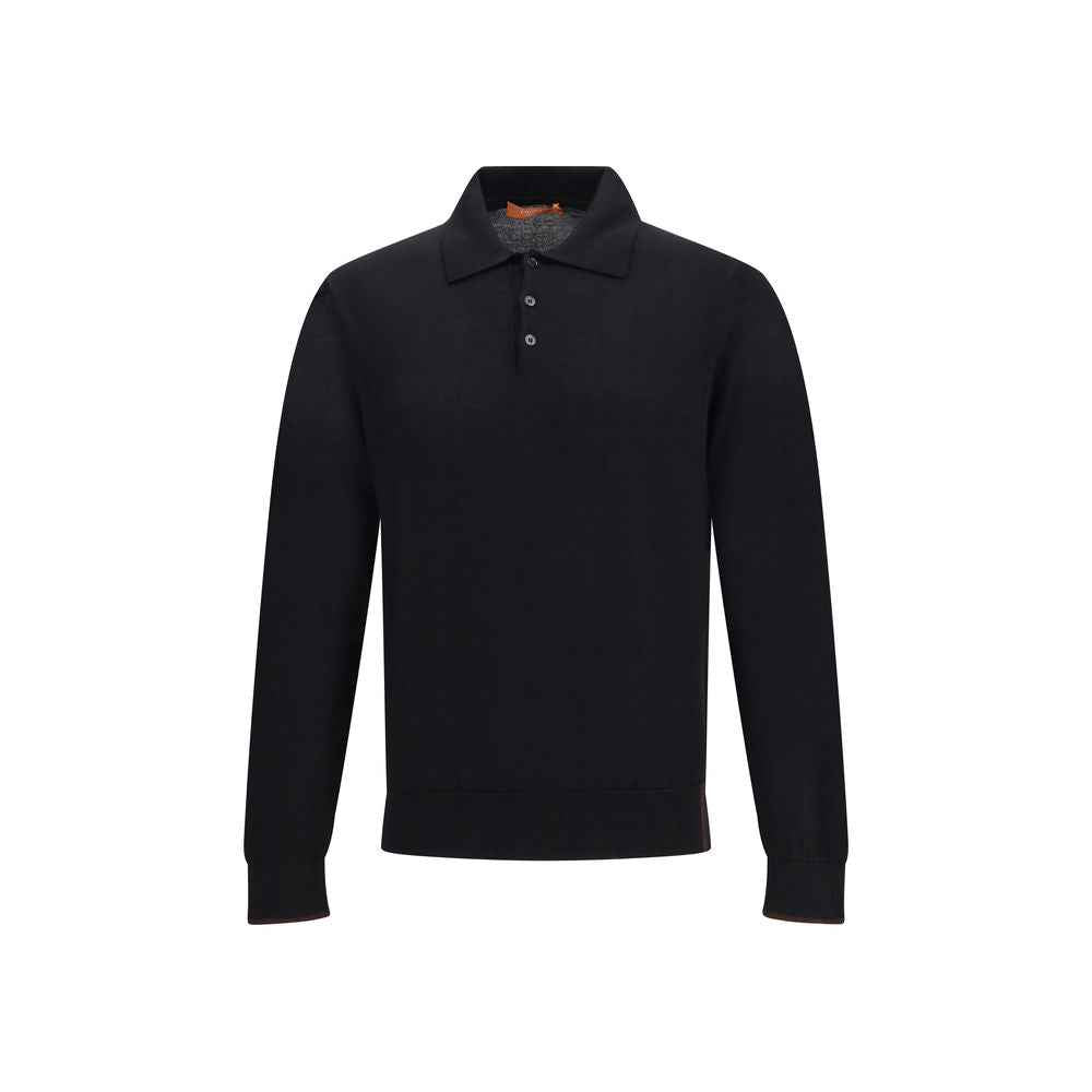 Cruna Knitted Long Sleeved Polo Shirt