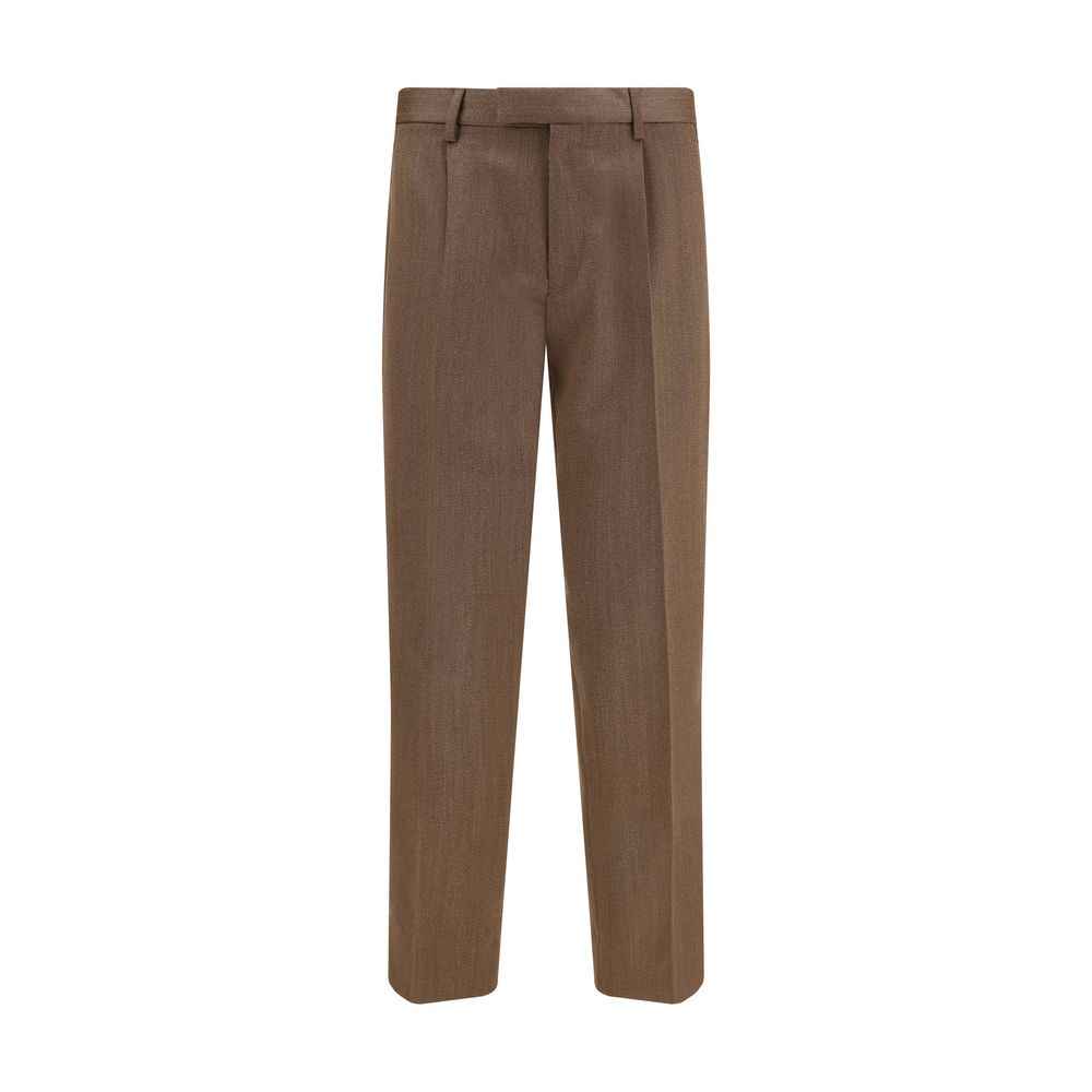 ZEGNA Brown Wool Dress Pants
