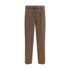 ZEGNA Brown Wool Dress Pants