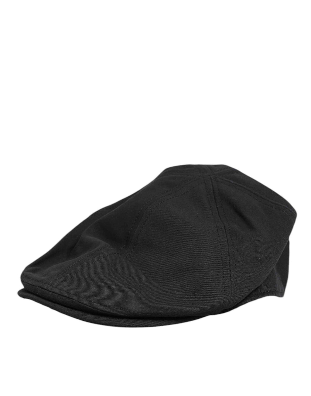 Dolce & Gabbana Black Cotton Blend Newsboy Men Cloth Cap Hat