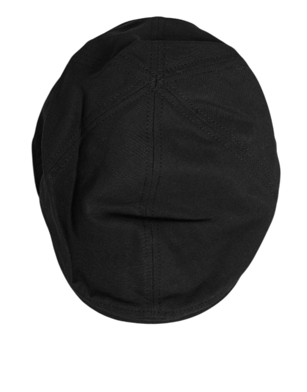 Dolce & Gabbana Black Cotton Blend Newsboy Men Cloth Cap Hat