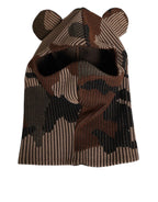 Dolce & Gabbana Multicolor Camouflage Balaclava Mask Men Cap One Size Hat