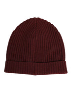 Dolce & Gabbana Brown Cashmere Knitted Beanie Capello Men One Size Hat