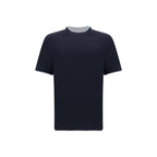 Brunello Cucinelli Blue Cotton T-Shirt