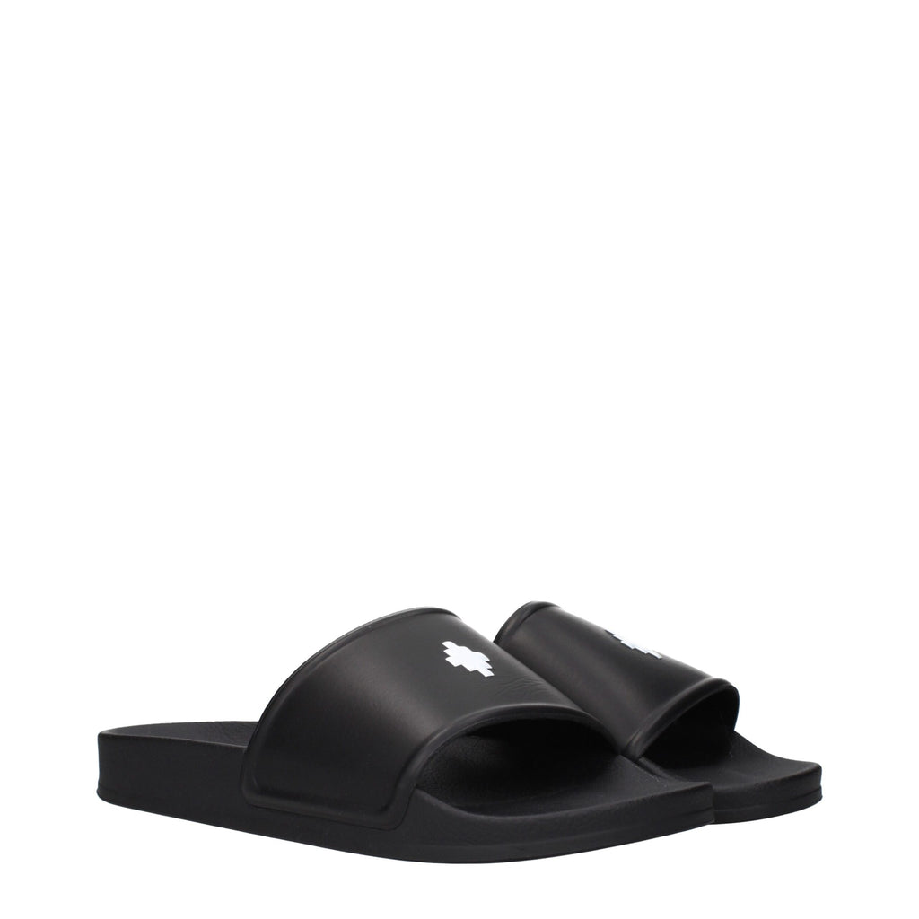 Marcelo Burlon Black Cotton Slippers