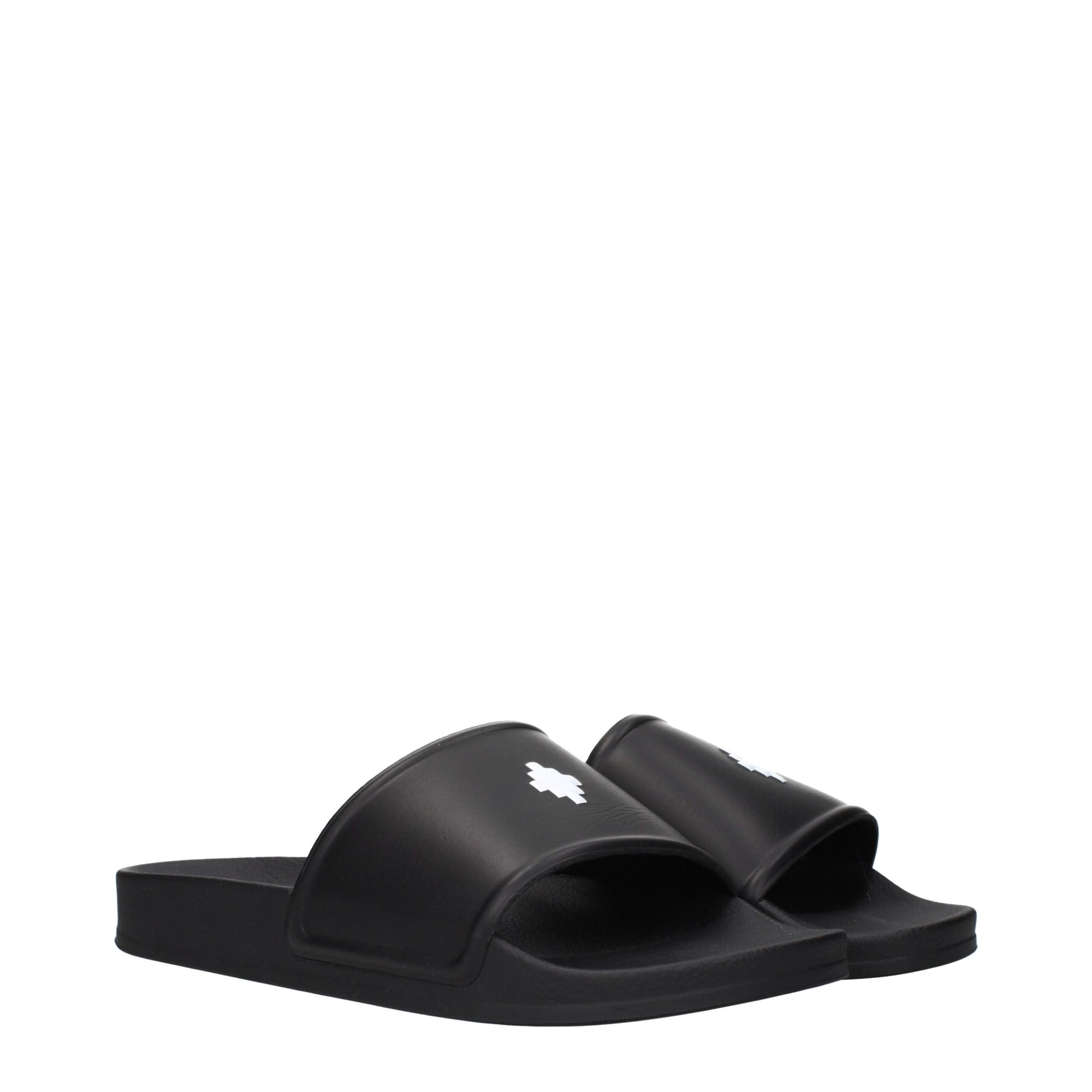 Marcelo Burlon Black Cotton Slippers