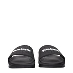 Palm Angels Black Cotton Slippers