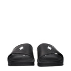 Marcelo Burlon Black Cotton Slippers