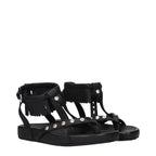 Isabel Marant Black Leather Flat Sandals