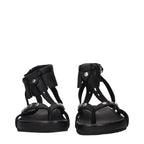 Isabel Marant Black Leather Flat Sandals