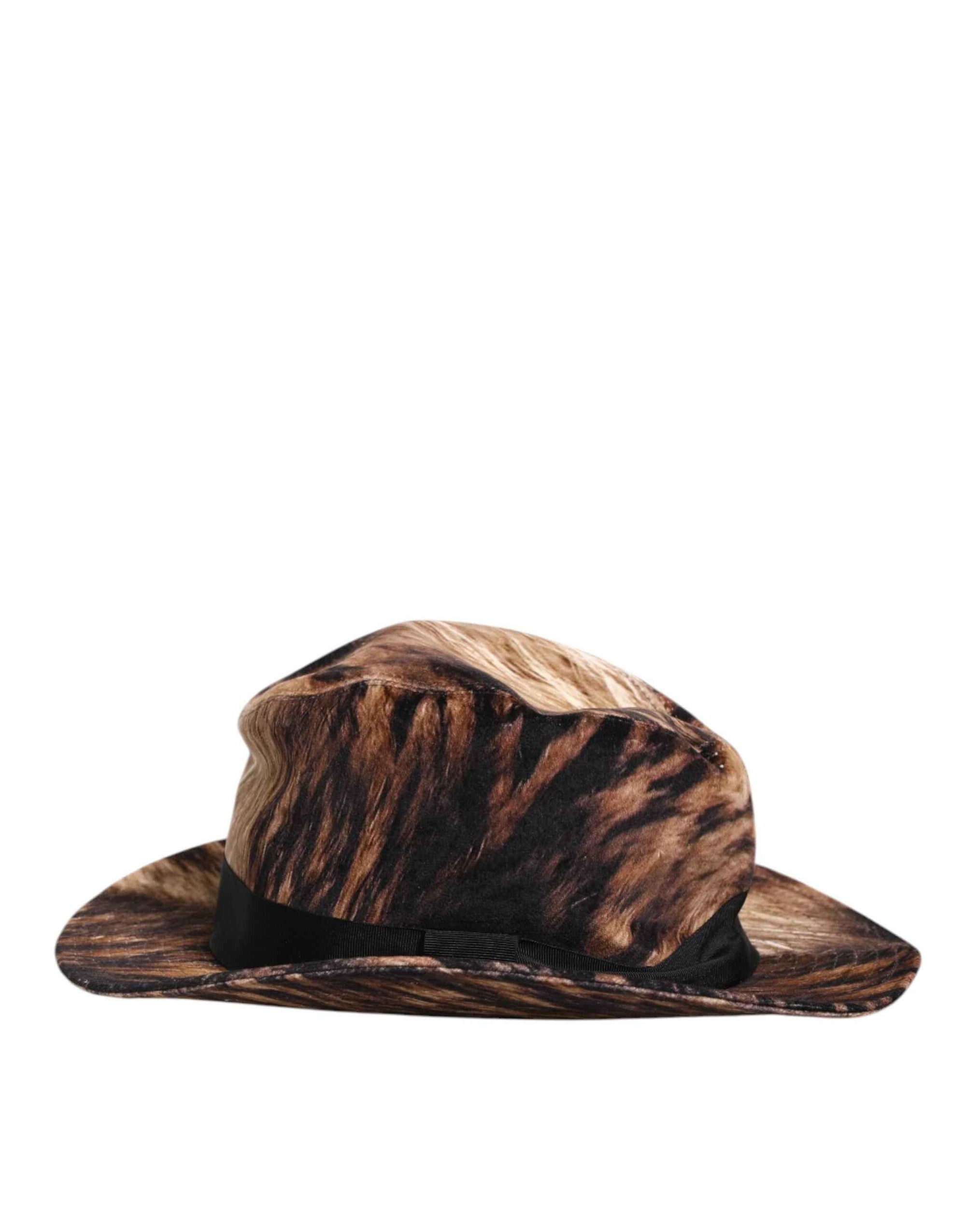 Dolce & Gabbana Multicolor Cotton Blend Fedora Capello Men Hat