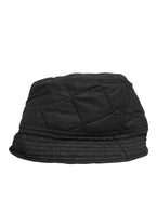 Dolce & Gabbana Black Nylon Quilted Bucket Men Capello Hat