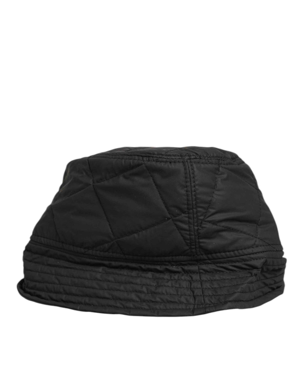 Dolce & Gabbana Black Nylon Quilted Bucket Men Capello Hat