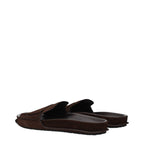 Jacquemus Brown Leather Slippers