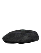 Dolce & Gabbana Black Polyester Newsboy Men Cloth Capello Hat