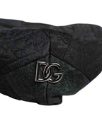 Dolce & Gabbana Black Polyester Newsboy Men Cloth Capello Hat