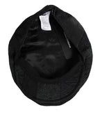 Dolce & Gabbana Black Polyester Newsboy Men Cloth Capello Hat