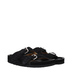 Isabel Marant Black Leather Slippers