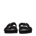 Isabel Marant Black Leather Slippers