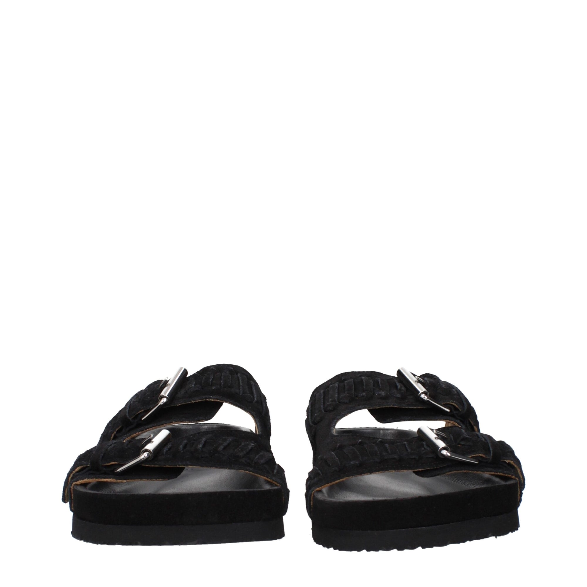 Isabel Marant Black Leather Slippers