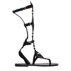 Isabel Marant Black Leather Flip-Flop Sandals