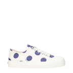 Moschino White Fabric Low Top Sneakers